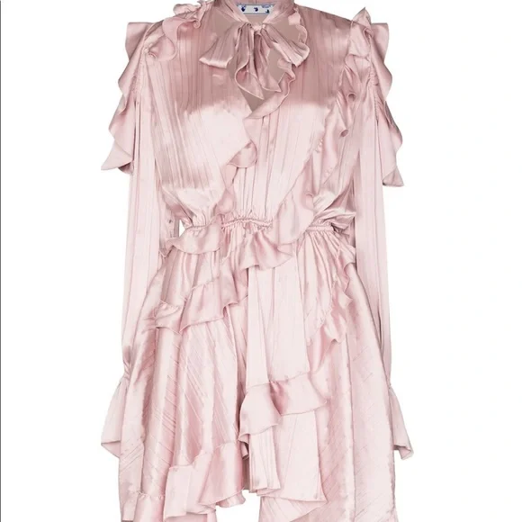 Off-White | Dresses | Offwhite Brand Ruffled Draped Mini Dress | Poshmark Off-White | Dresses | Offwhite Brand Ruffled Draped Mini Dress | Poshmark